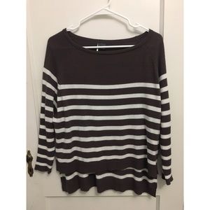 UO brown striped sweater
